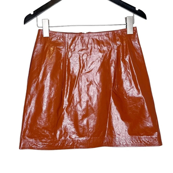 New Remain Birger Christensen Katy Leather Mini Skirt size 4 - Picture 4 of 7
